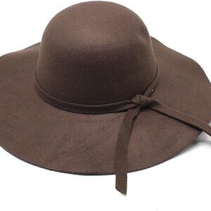 Unbranded Woman’s Wide Brim Sun Hat Brown Size 57CM
